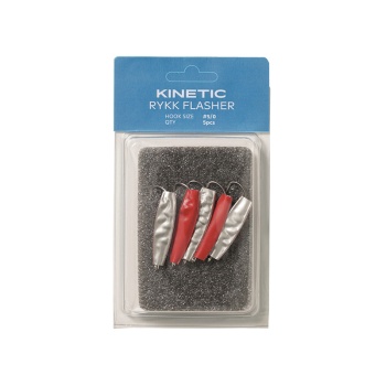 Rakenduse konksud KINETIC Rykk Flasher #5/0 Silver/Red 5pcs