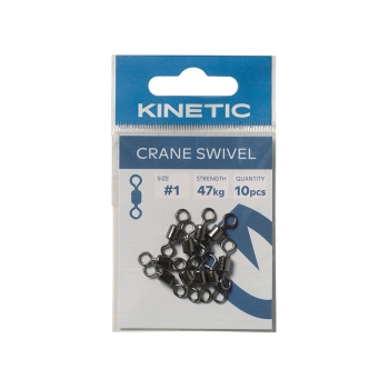 Pööral KINETIC Crane Swivel #12 Black 10pcs