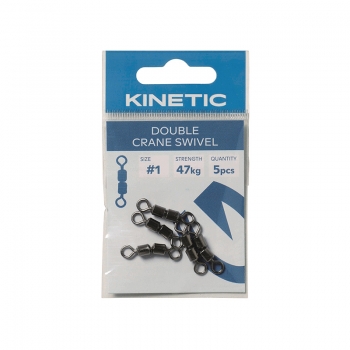 Pööral KINETIC Double Crane Swivel #12 Black 6pcs