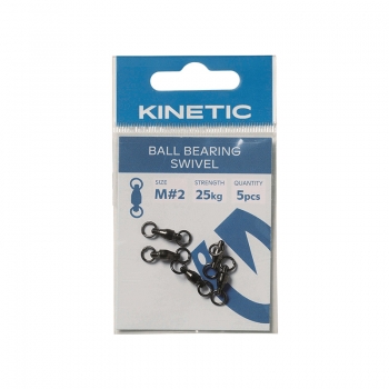 Pööral KINETIC Ball Bearing Swivel S - #1 Black 5pcs