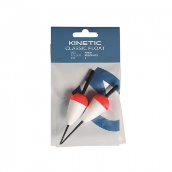 Ujuk KINETIC Classic Float peno 50mm Red/White 2pcs