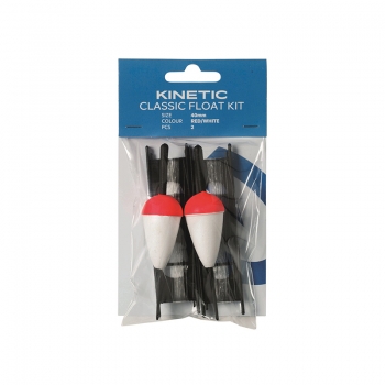 Ujukikomplekt KINETIC Classic Float peno Kit rakendatud 40mm Red/White 2pcs