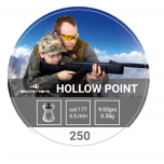 Õhkrelva kuulid BORNER Hollow Point cal 4,5mm 0,58g 250 tk