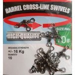 Kolmikpööral ATORA Barrel crossline swivel nr.10 10tk