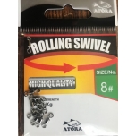 Pööral ATORA Rolling swivel nr.8 10tk