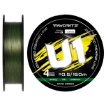 Nöör FAVORITE U1 PE 4x 150m (dark green) #0.8/0.153mm 10lb/4.8kg
