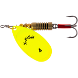 Spinner X-Fish Stark №4 9.5g Nikel UV lime