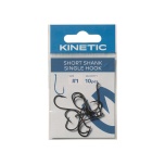 Konks KINETIC Short Shank Single Hook #1 Black 10pcs