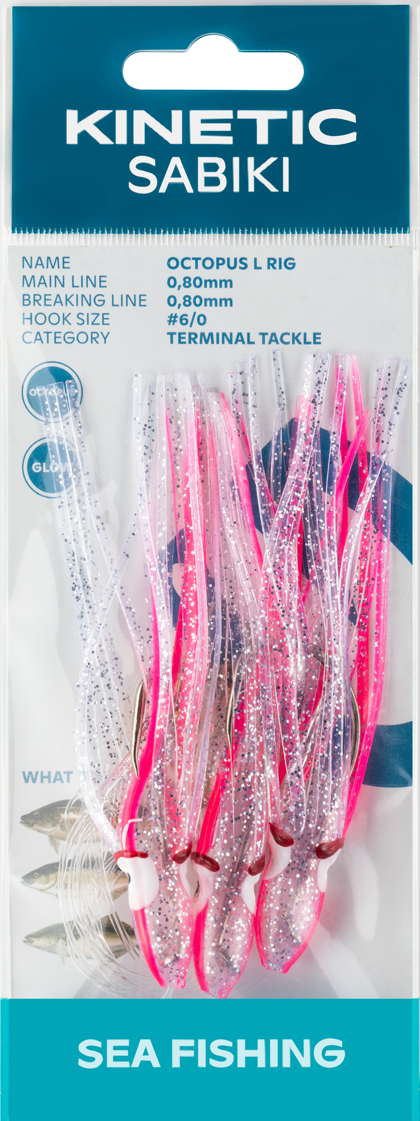Rakendus KINETIC Octopus L #6/0 Pink/Glow