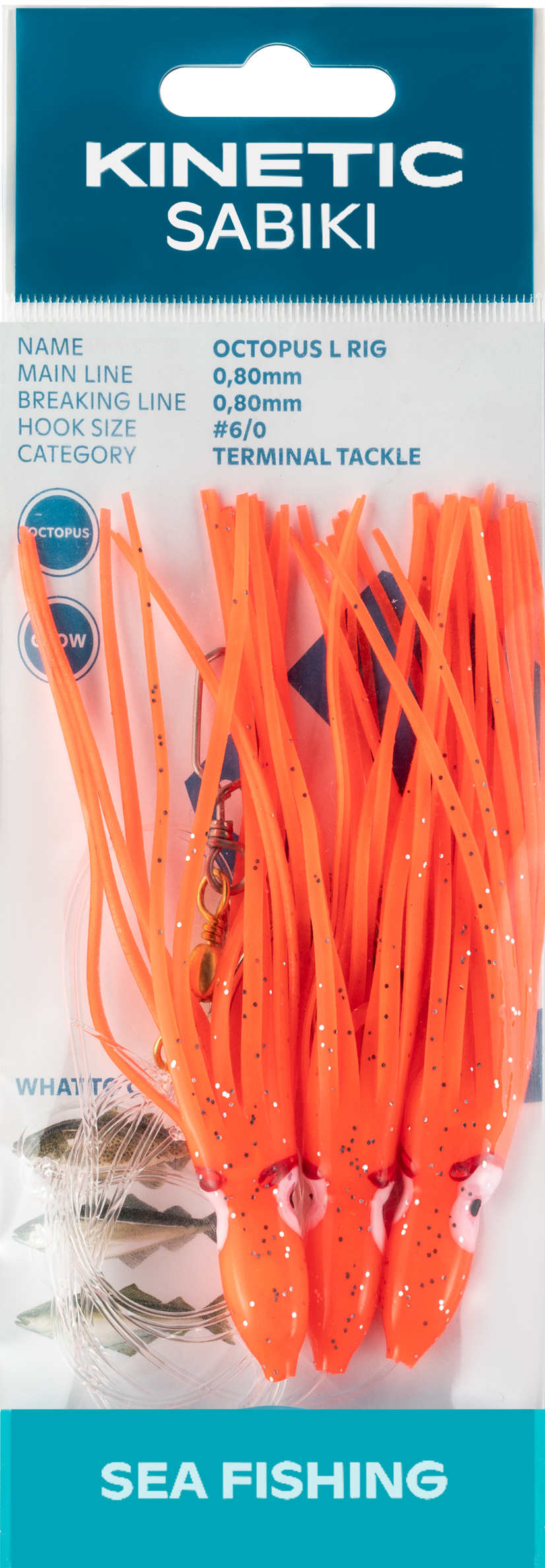 Rakendus KINETIC Octopus L #6/0 Red/Glow