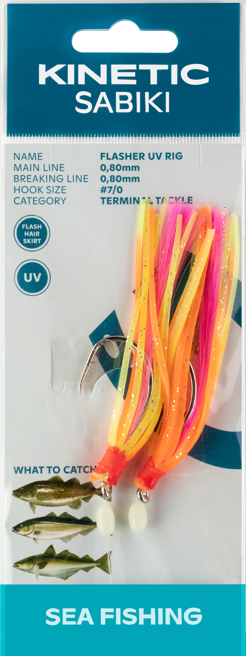 Rakendus KINETIC Flasher UV #7/0 Orange/Yellow/Pink