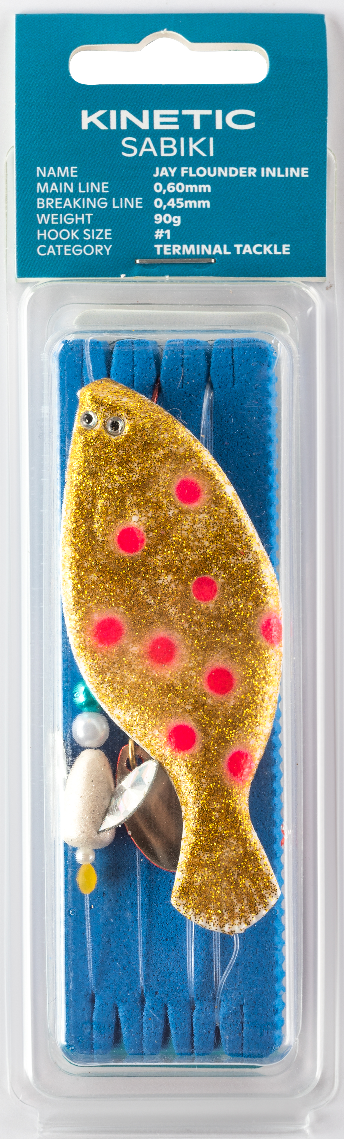 Rakendus KINETIC Jay Flounder Inline 90g #1 Glow/Pink Dots