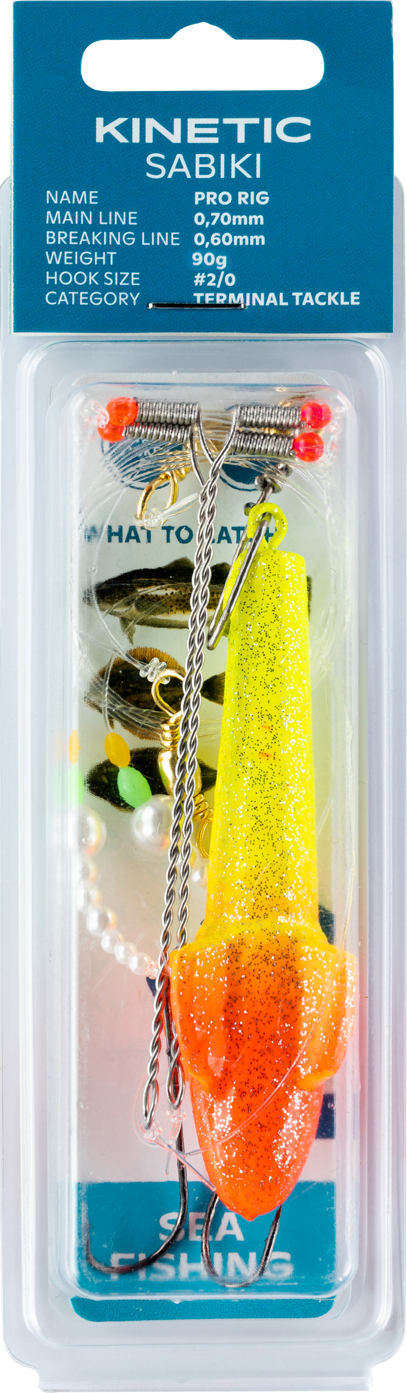 Rakendus KINETIC Pro 90g #2/0 Yellow Glitter/Red Target